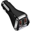 Universal Car Charger Phone, USB-C and USB-A, Cigarette Lighter Black