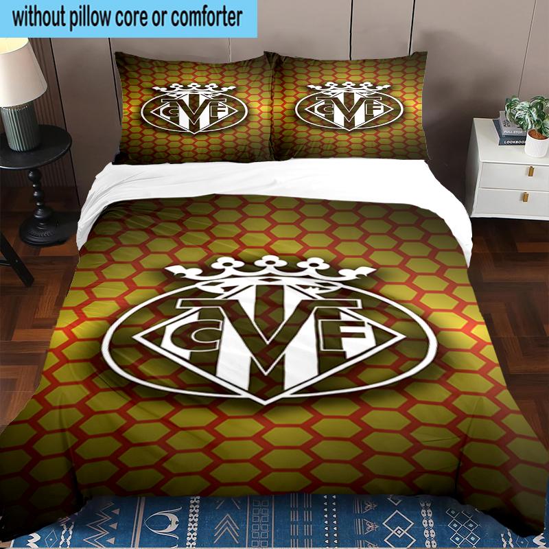 3PCS CF Football Emblem Bedding Set,Including 1pc Duvet Cover And 2pcs Pillowcases Perfect for Bedroom, Dormitory, Fan Christmas gift