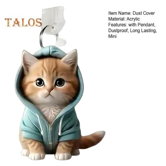 2D Acrylic Dust Plugs Charging Port Protector with Cat Pendant Small Size Universal Easy To Install Mobile Phone Interface Dust Covers