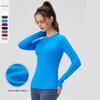 Long Sleeve Yoga Shirts Women Fitness Sports Seamless Quick Dry Running T Shirts