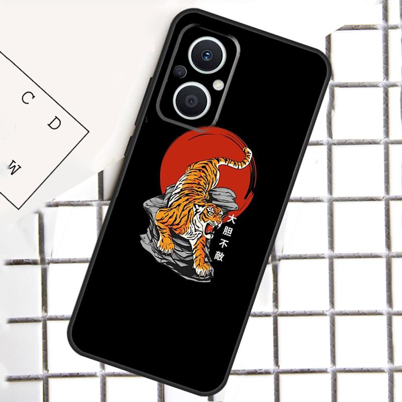 Японский тигр Для OPPO Reno 13 14 12 11 10 Pro 11F 12F 13F 14F 7 8 Lite 8T OPPO Find X5 X6 X8 X9 Pro Чехол