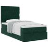 Maison Exclusive - Cadre de lit ottoman avec matelas vert foncé 90x190 cm velours