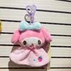 Cartoon Sanrio Sunshine Doll Plush Keychain Kuromi My Melody Cinnamoroll Kitty Hangyodon Stuffed doll Kawaii Backpack Charm