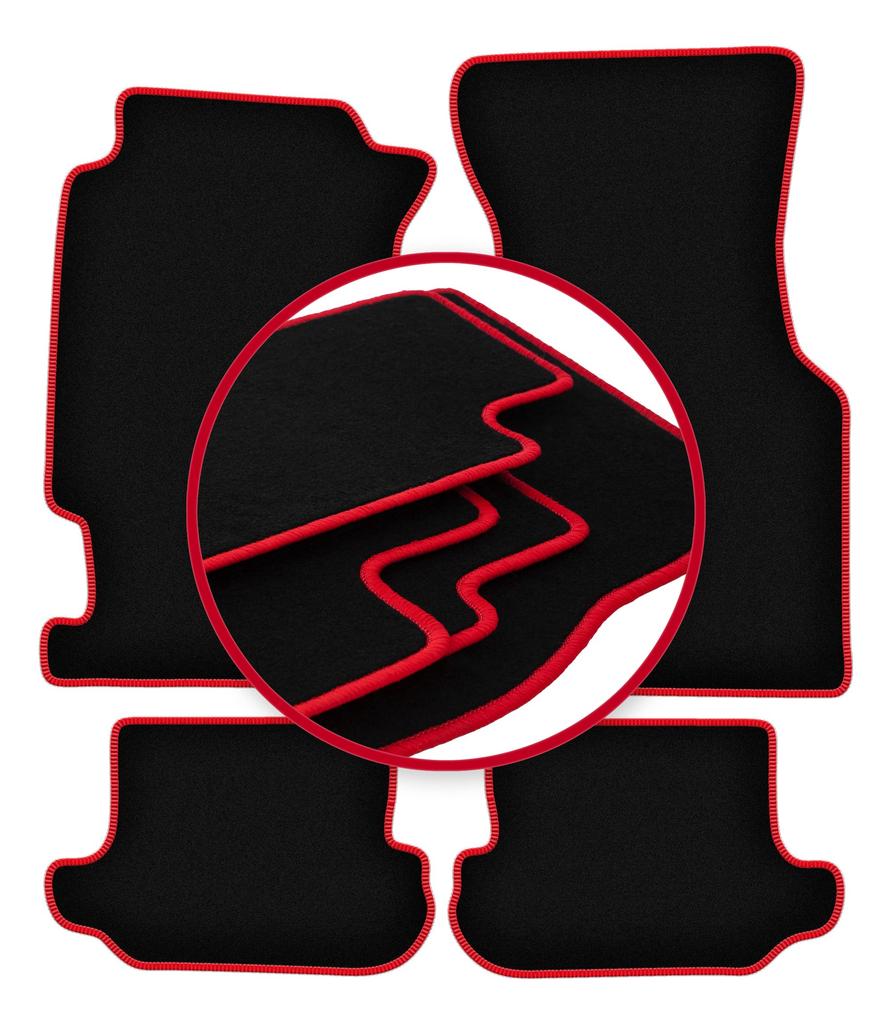 Велюровые коврики с красной окантовкой для: Honda CRX DelSol купе, кабрио (1992-1997)