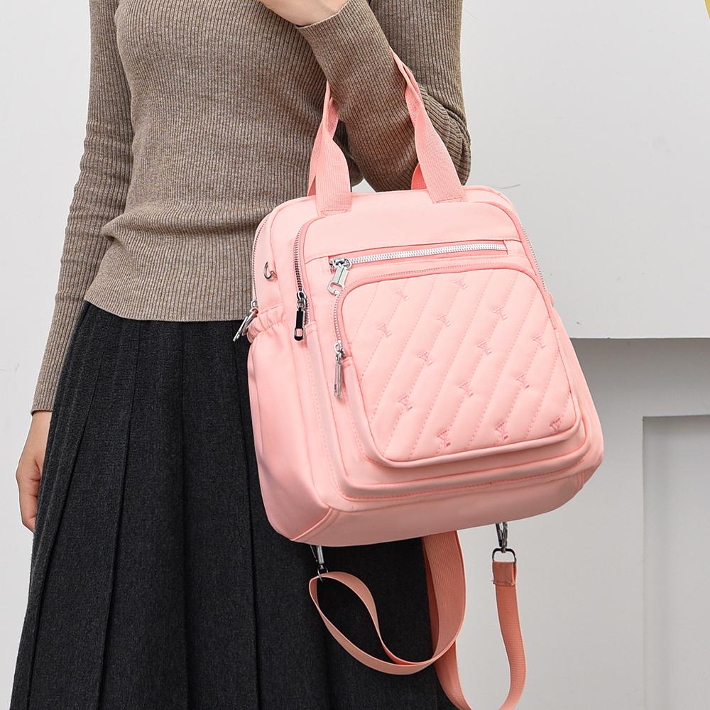 Стильный мини-рюкзак из ткани Оксфорд с простеганным дизайном – Легкая и прочная сумка кроссбоди для женщин