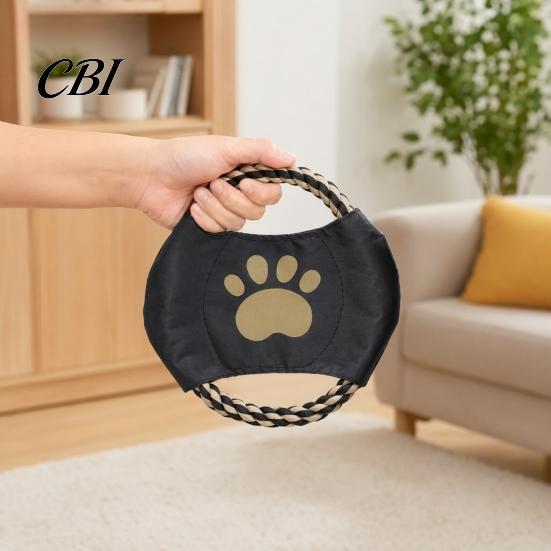 Dog Fetch Toy Cotton Rope Toy, Flying Disc Interactive Knot Dental Cleaning Chew Tug-of-War for Large And Small Dogs Chewing