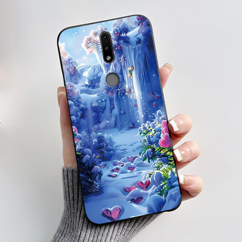 Cute Case For Nokia 4.2/Nokia 3/Nokia 3.1/Nokia3.2 Funda Capa Printing Shell Protective Cover Soft Silicone Cartoon Black Casing