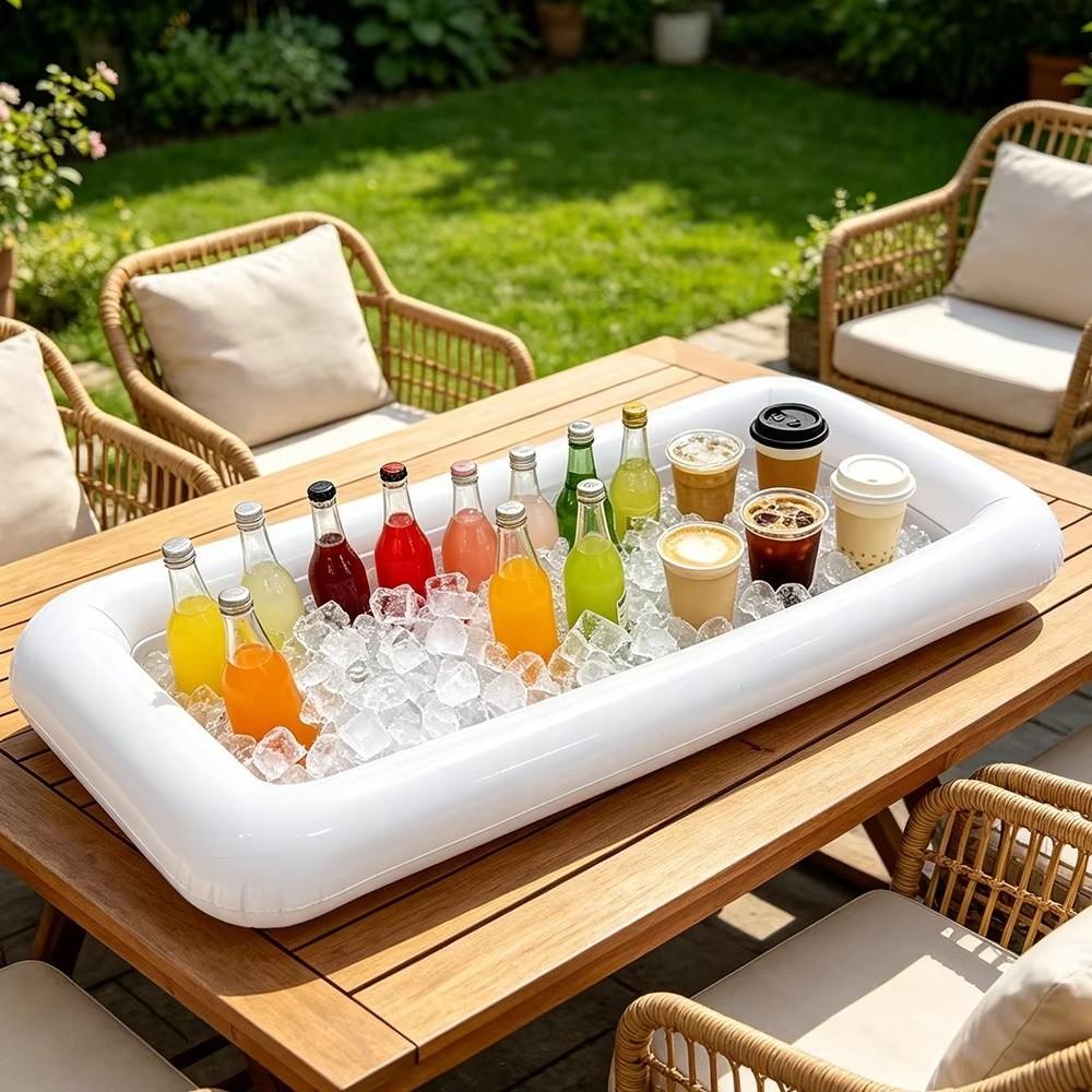 PVC Inflatable Serving Bar Multi-functional Pool Float Tray Summer Salad Tray Pool Party