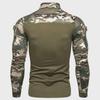 Men's Camouflage Long-Sleeve Military-Style T-Shirt