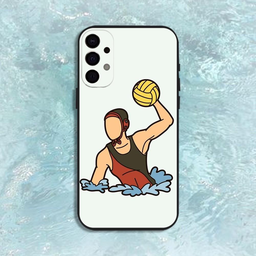 Спортивный чехол для телефона Водное поло Для Samsung S25, S24, S21, S22, S23, S30, Ultra, S20, Plus, Fe, Lite, Note, 10, 9, 5G Черная крышка