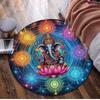 Lotus Meditation Circular Rug Office Decorative Carpet For Living Room Bedroom Door Mat Floor Carpet Computer Chair Area Rug Viking Theme Decor