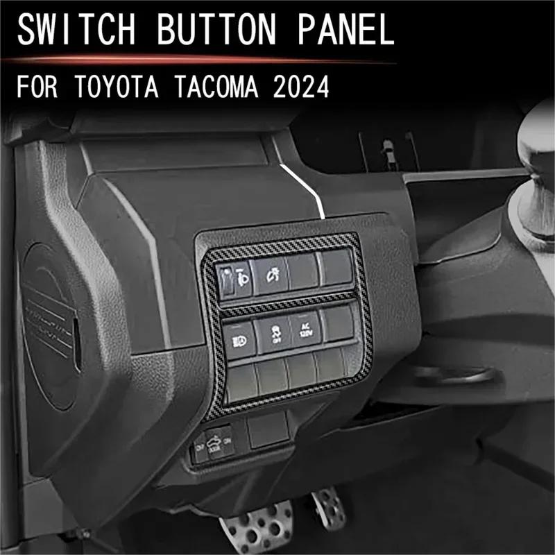 АБС-пластик с карбоновым покрытием Для Toyota Tacoma 2024-2025 Панель центральной консоли Панель приборов Ручка двери Ручка рулевого колеса Аксессуары для интерьера