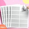 50 Pcs Scratch Card Stickers Toy Scratch Tool Labels Surprise Self-adhesive Note Paper Rectangular DIY Gift Decorations