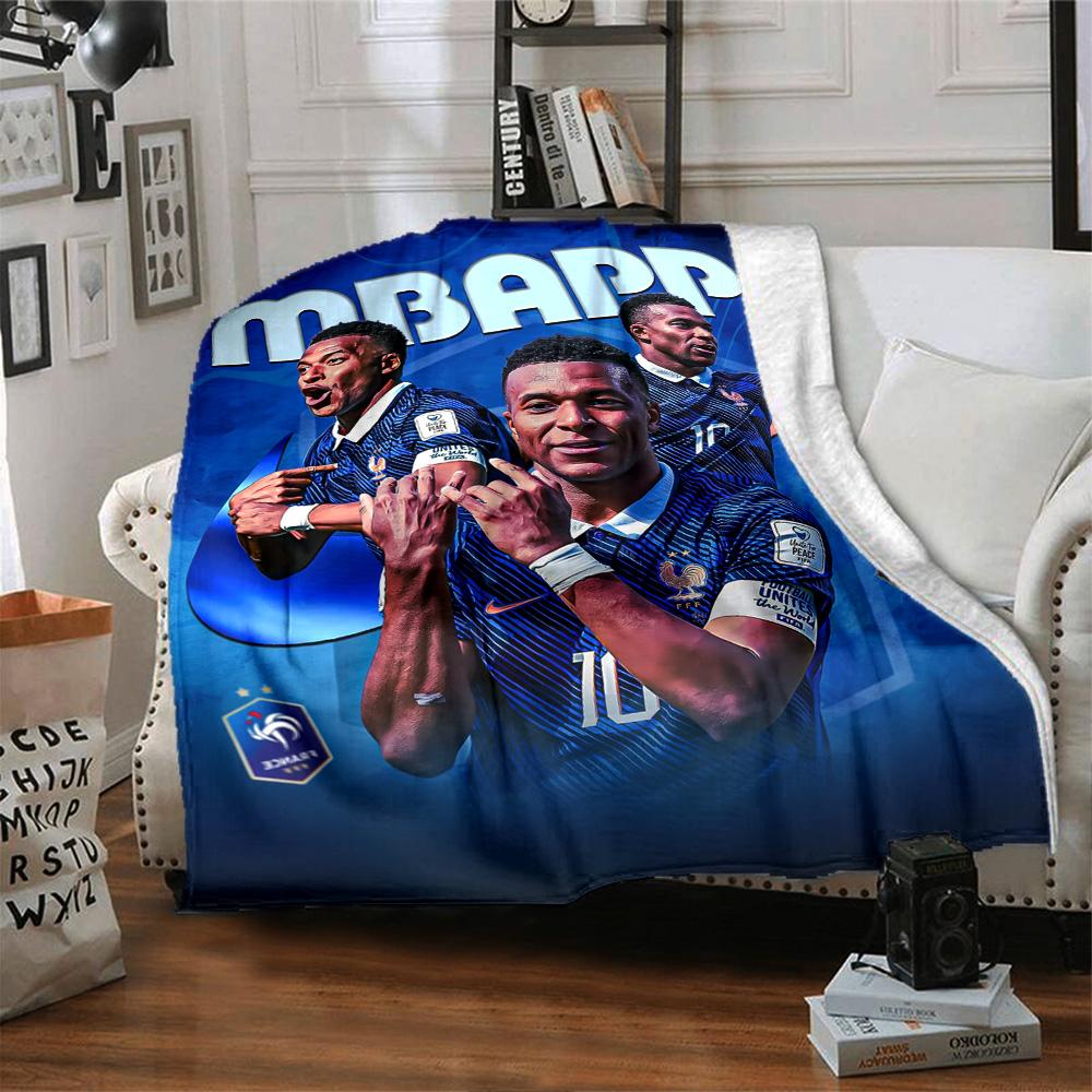 Star Player Kylian Mbappé Blanket Comfortable Great for Bedding Couch Bed All-Season Use Stylish Decor Perfect Gift for Relatives and Friends