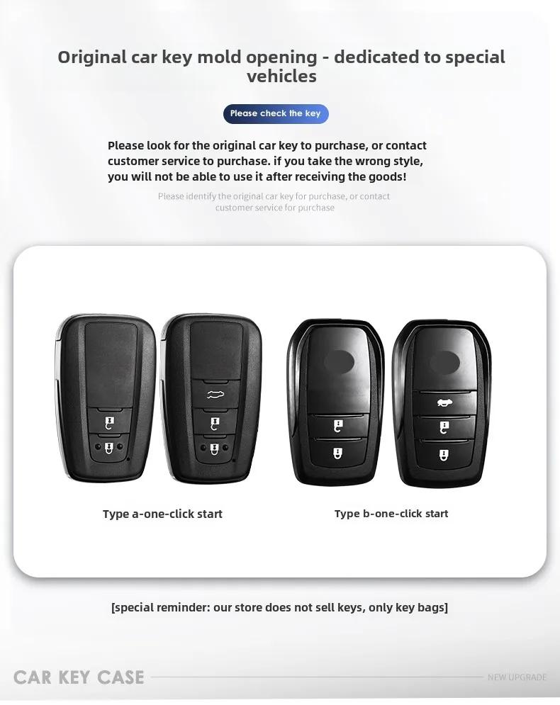 svagd6 Car Remote Key Case Cover for Toyota GR RAV4 Crown Hilux Fortuner Corolla SE 2023 Camry Yaris Land Cruiser Prado Venza Accessory