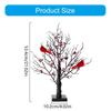 21inch Red Bird Plastic Christmas Trees with Fruit for Tabletop Centerpiece Christmas Decorations Holiday Party