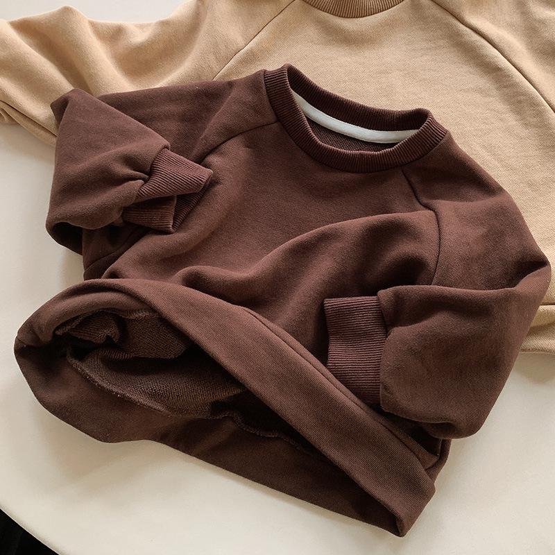 Детские толстовки в корейском стиле на весну и осень 2025 года — модные пуловеры для мальчиков, девочек и малышей