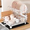 BOOSINY Dish Dish Dish Dish Dish Dish Dish Dish Drying Washing Dish Dish Large Automatic Easy Natural 2 White Drainer, Drainer, Over-the-Sink Drainer,