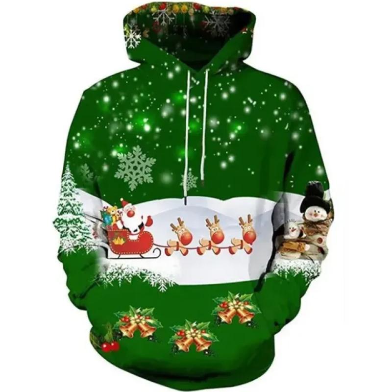Толстовки мужские модные осенние и зимние рождественские свитера с 3D принтом оверсайз с капюшоном унисекс для мужчин и женщин забавный пуловер в стиле Харадзюку