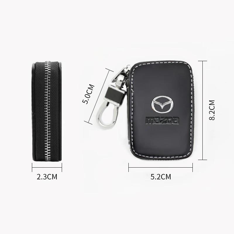 Leather Key Wallet Car Bag Multi-Function Case for Mazda 2 3 6 CX-5 CX5 CX4 CX2 CX-3 CX7 CX-9 CX9 MX5 RX8 - Accessory h7
