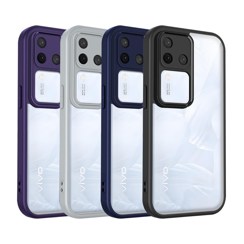 Для Vivo V30 Чехол vivo V30 Pro Чехол для телефона Vivo v30pro Чехол vivo v30 Силиконовый бампер с воздушной подушкой Прозрачная матовая задняя крышка Жесткая