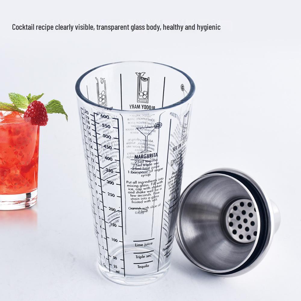 600ml Glass Shaker Set for Coffee and Bubble Tea