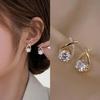 925 Silver Crystal Heart Hoop Earrings for Women Luxury Fashion Jewelry