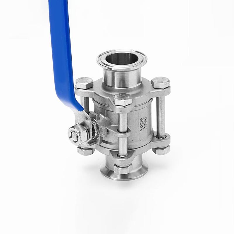 304 Stainless Steel 3-Piece Quick-Clamp Ball Valve