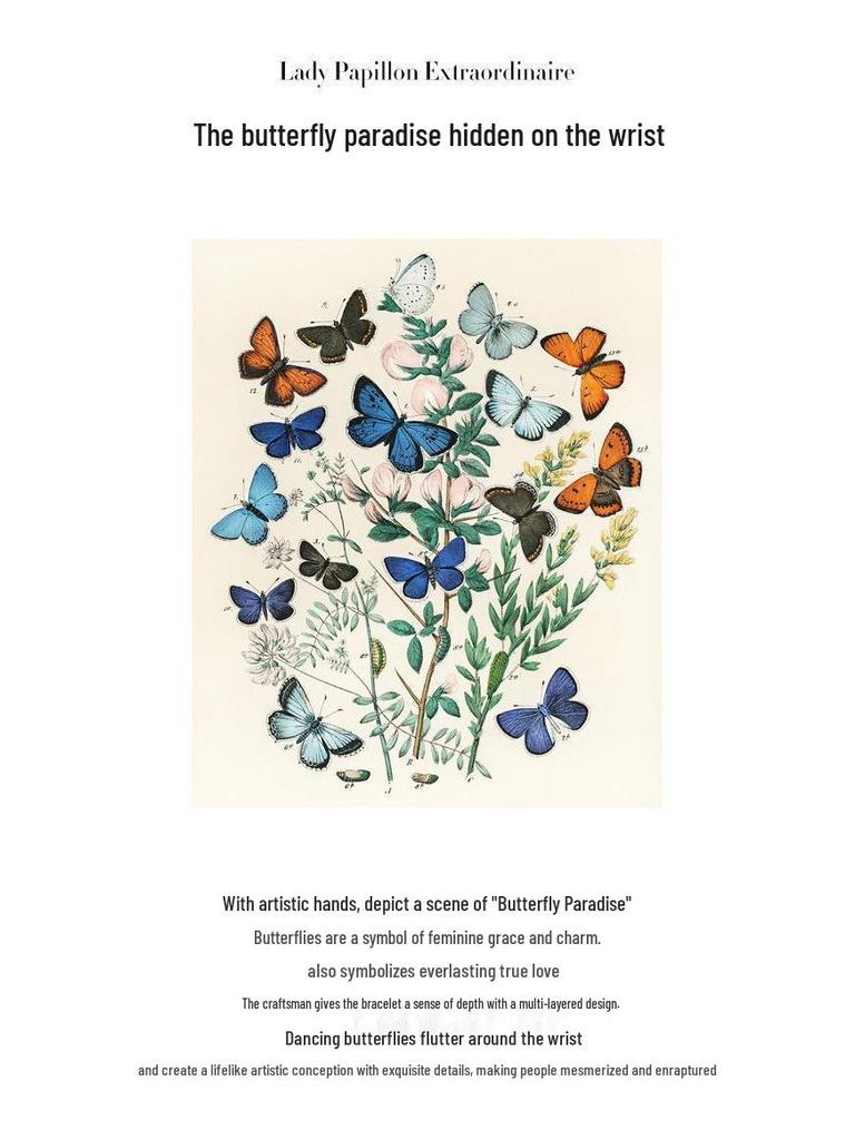 Butterfly 925 Silver Bracelet for Women - 18k Rose Gold, Niche Design, Ideal Student Gift for Christmas or Valentine's Day.