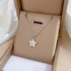 Pentagram Minimalist Wind Furnace Real Gold Necklace Female Collarbone Chain With Jewelry