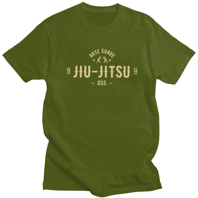 Футболка Бразильское джиу-джитсу Arte Suave Oss BJJ Футболки для мужчин 100% хлопок Подарок на День отца Футболки Модная футболка