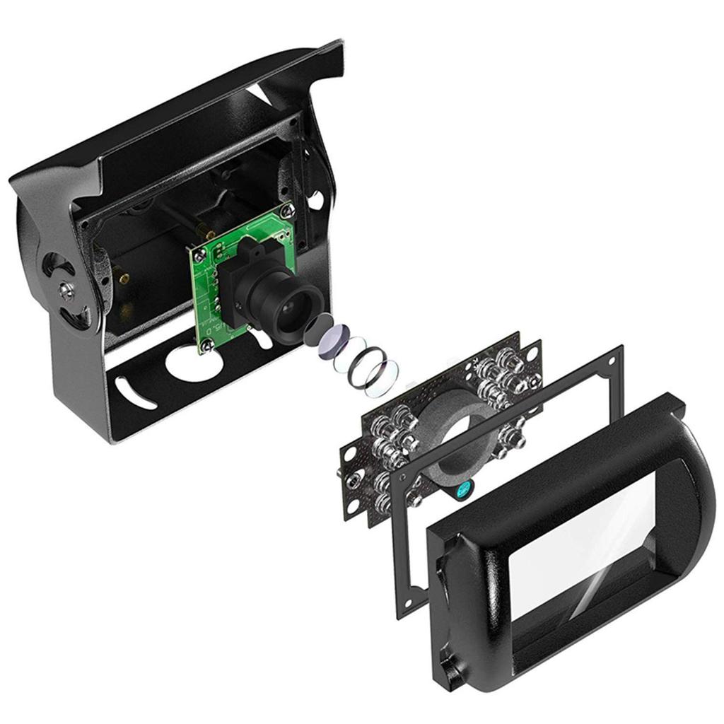 Antion Backup универсальная автомобильная камера для резервного копирования с углом обзора 120 градусов, оснащенная 18 инфракрасными регулируемыми квадратами, совместимая с тяжелым зеркальным терминалом