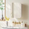 Bathroom Medicine Cabinet with Mirror, Bathroom Wall Cabinet with Adjustable Shelves, Soft Close Hinges, White