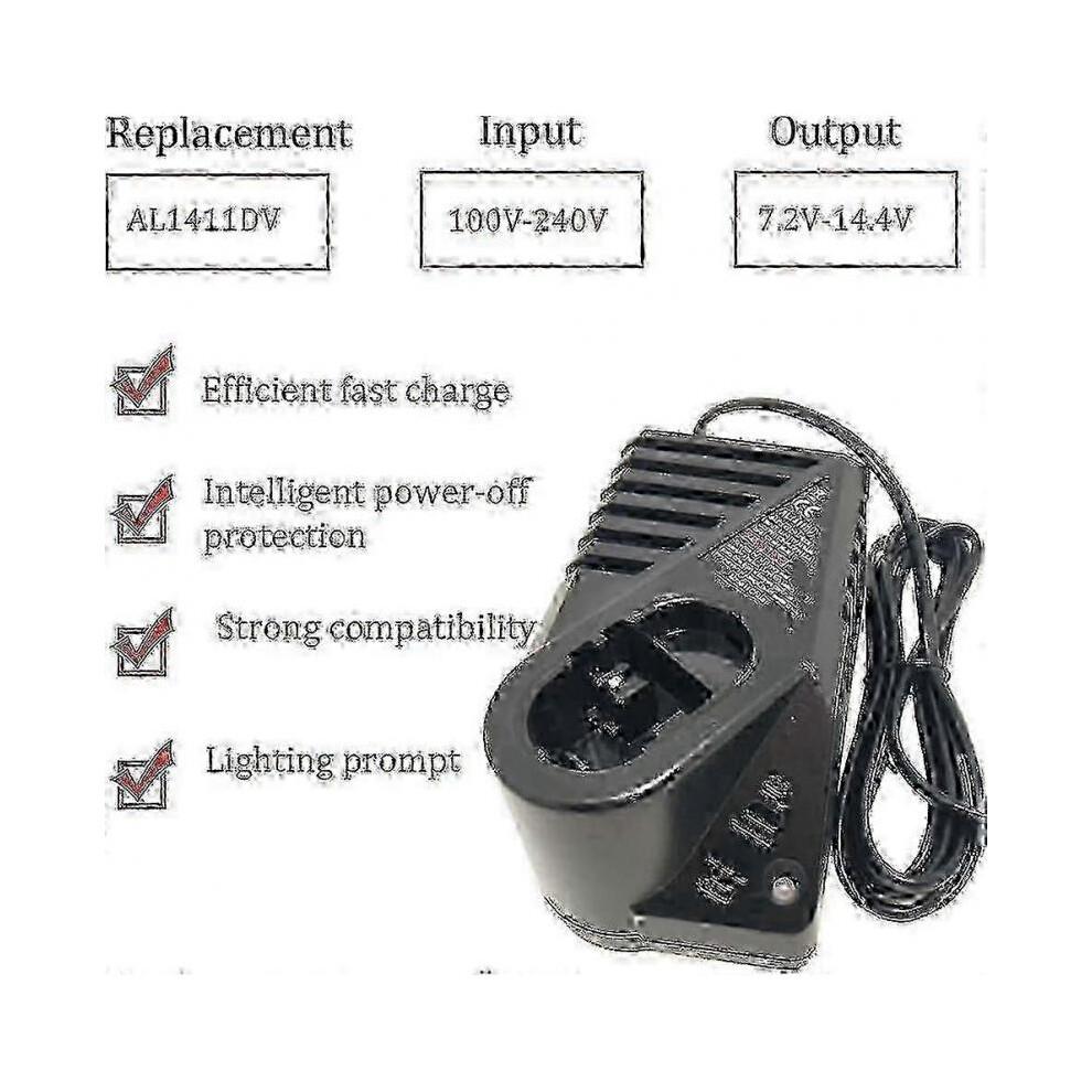 Ni-CD Ni-MH Battery Charger for Bosch, 7.2V 9.6V 18V 14.4V AL1411DV Battery Charger for BAT038 BAT048 BAT043 BAT045 BTA1