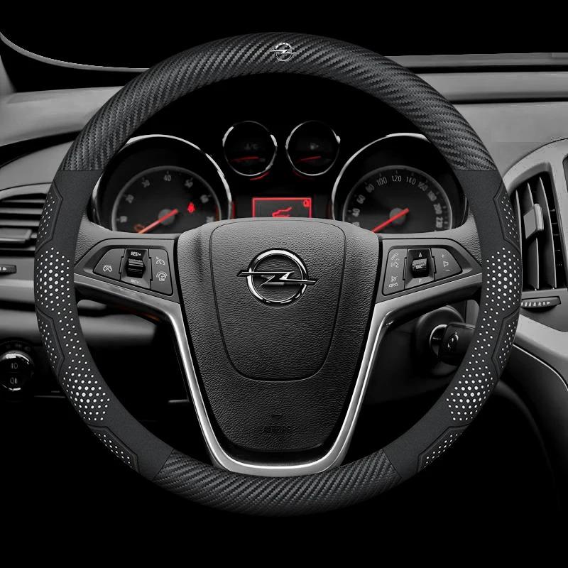 Car Steering Wheel Cover For Opel OPCline Astra Corsa Grandland Insignia Mokka Vectra GTC Tigra Vivaro Zafira Auto Accessories IK2