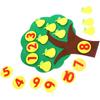 Математическая игрушка из фетра для изучения цифр, счета, фруктового дерева, обучающие принадлежности, инструменты для дошкольного обучения, нетканый материал