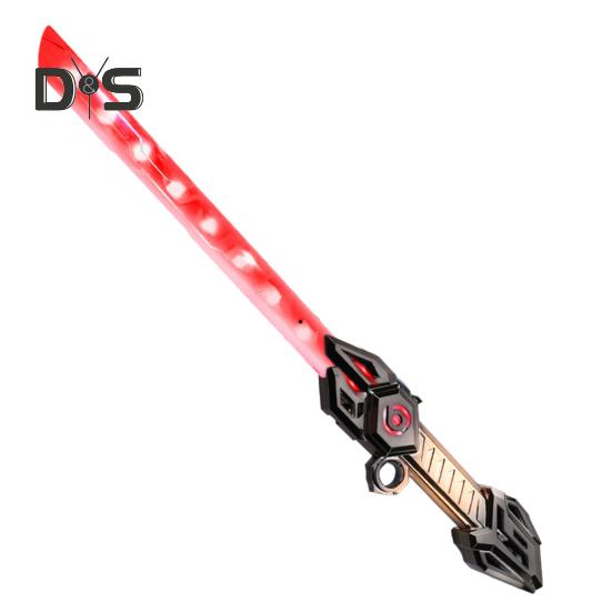 Детская светящаяся игрушка-световой меч со специальными звуковыми эффектами, многоцветный светящийся длинный меч, реалистичная рукоятка, подарок для детей, ролевая игра, развлечение