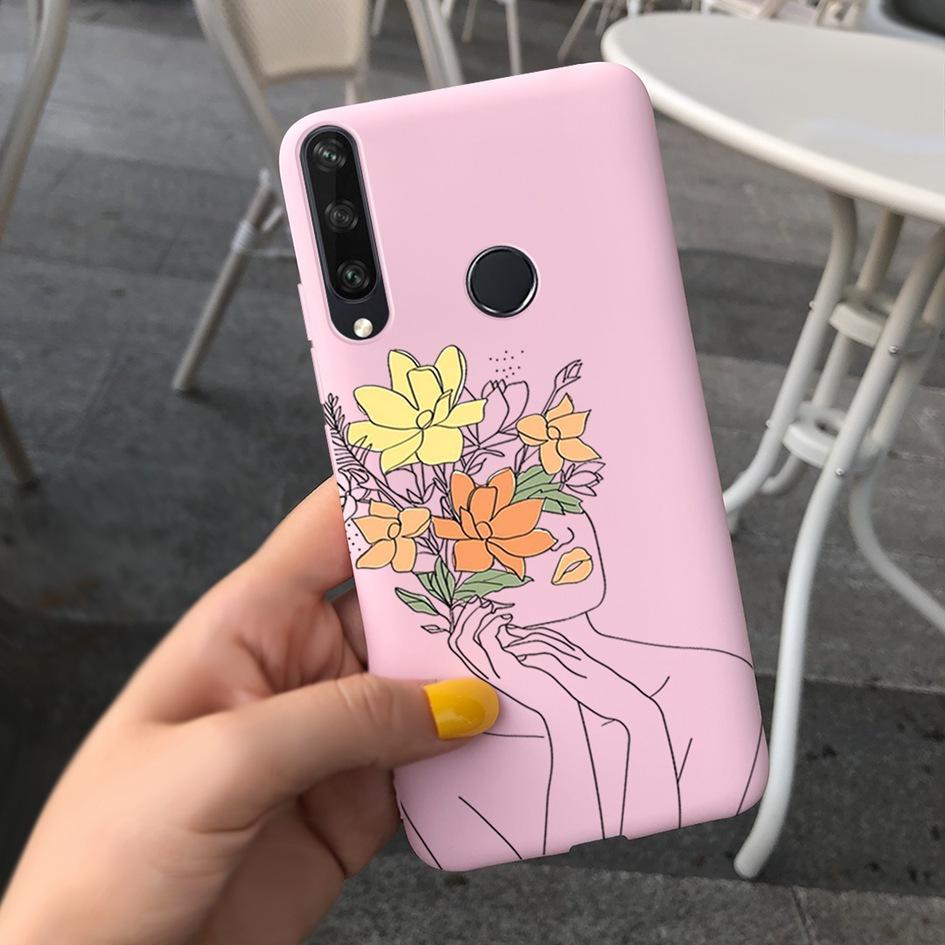 For Huawei Y6P Y7P Case 2020 New Fashion Butterfly Flower Painted Phone Cover For Huawei Y7P Funda Y 7P Y 6P HuaweiY6P Soft Capa