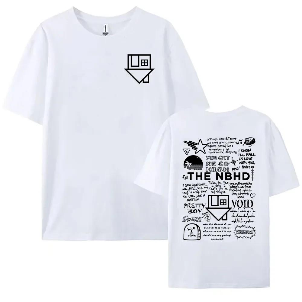 Футболка унисекс The Neighborhood NBHD Band Printing T-shirt Высококачественные женские футболки Ropa Mujer Повседневная футболка с коротким рукавом для женщин