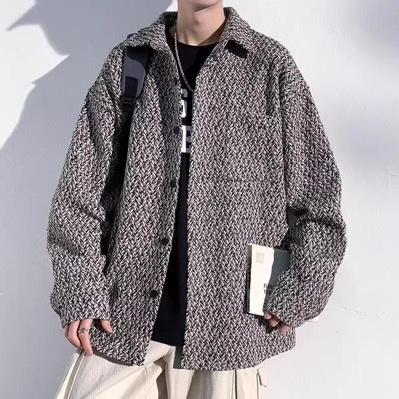 Men's Retro Fragrance Style Lapel Jacket - Trendy Spring Casual Outerwear