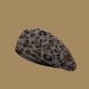 Student Octagonal Cap Korean Version Painter Hat Trendy Leopard Print Beret