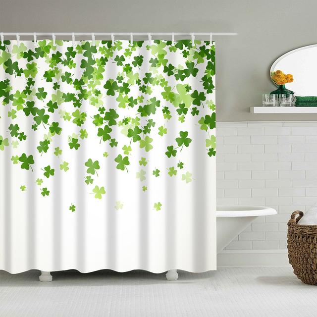 Chinese Style Flower Branch Landscape Shower Curtain 3D Printing Sunflower Bathroom Accessories Sets Waterproof Polyester Screen