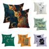 Наволочка с ярким рисунком кошек, дизайн на молнии, декоративная наволочка, 45x45 см