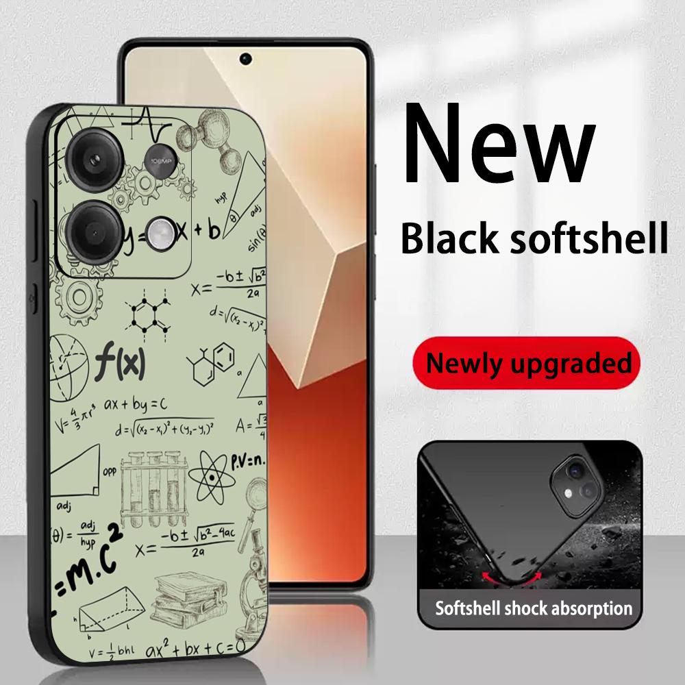 Крутой чехол для телефона с рисунком «Крутая формула» для Redmi Note 14 13 12 11 Pro Plus S 5G 14C A3, мягкий черный чехол