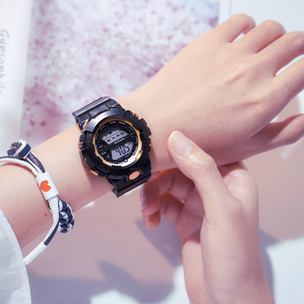 Подростки Студент Водонепроницаемые Светящиеся LED Экран Цифровые Наручные Часы Электронные Часы Спортивные Часы