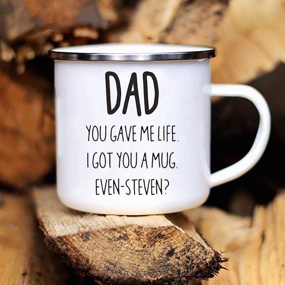 Папа, ты не старый, ты классический принт, смешная эмалевая кофейная чашка, оригинальные чашки для завтрака, чтобы сублимировать друзей, кружка для кемпинга, милая