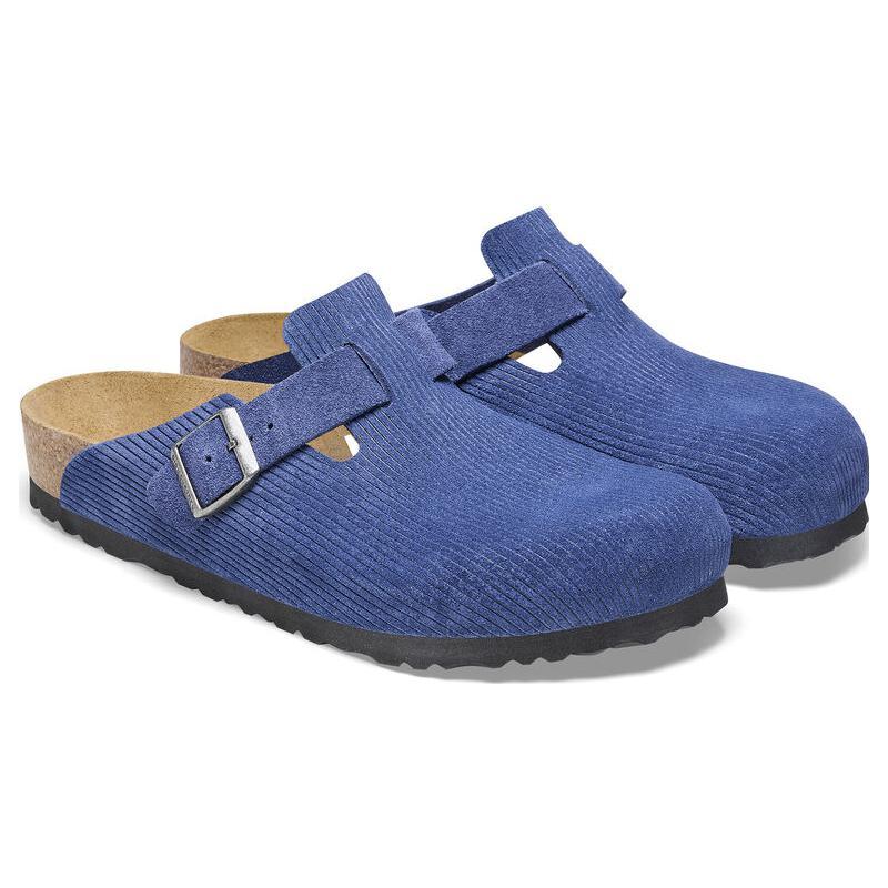 Birkenstock Бостон Замша тисненая 'Синий индиго' 1026203
