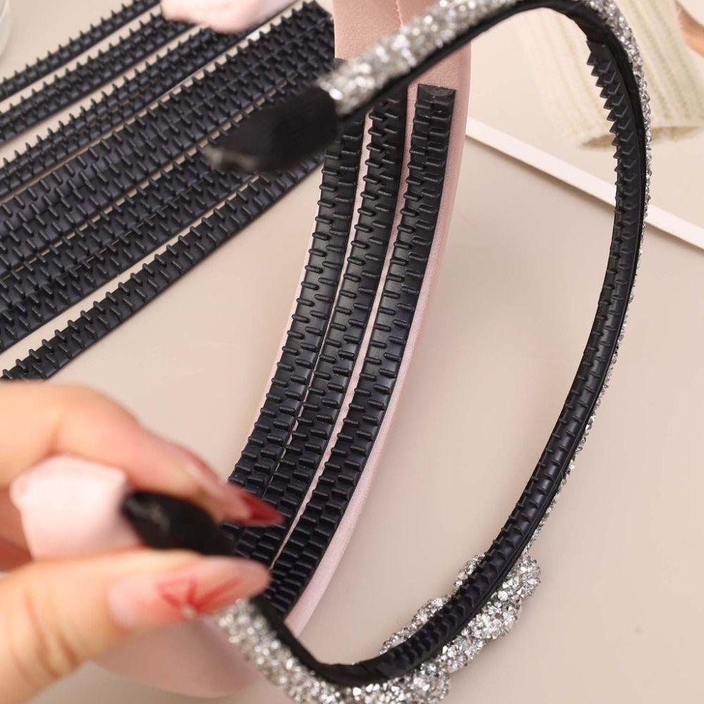 5Pcs Black Headband Anti-slip Strip Hairpin Anti Slip Teeth Hairband Manufacture Accessories