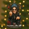 Rock Singer Decoration 2D Acrylic Hanging Ornament Cartoon Dark Style Rock Star Decoration for Christmas Tree Car Door Window Wall
