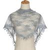 Hot-selling Lace Monochrome Triangle Scarf, Fashionable Hollow Women's Solid Color Grape Triangle Scarf